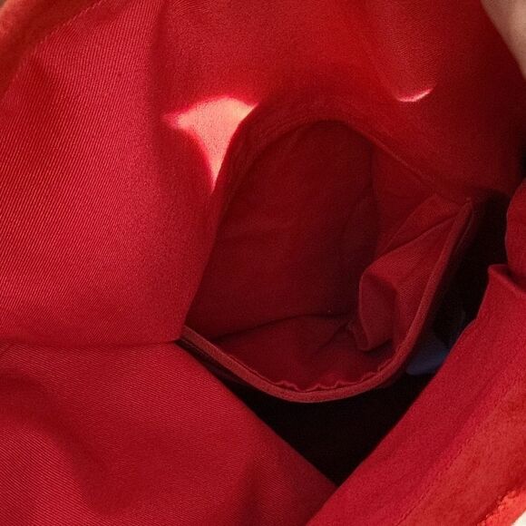 ZARA Red Suede Studded Shoulder Bag - Picture 7 of 10